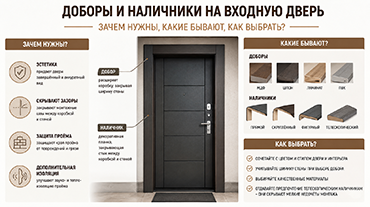 Доборы и наличники на входную дверь. Зачем нужны, какие бывают, как выбрать?