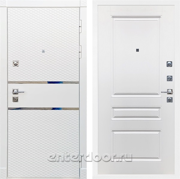 Входная металлическая дверь Сенатор Бастион ФЛ-243 (Белый матовый / Белый матовый)