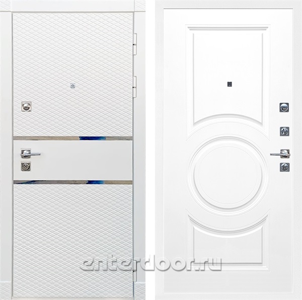 Входная металлическая дверь Сенатор Бастион ФЛ-016 (Белый матовый / Белый матовый)