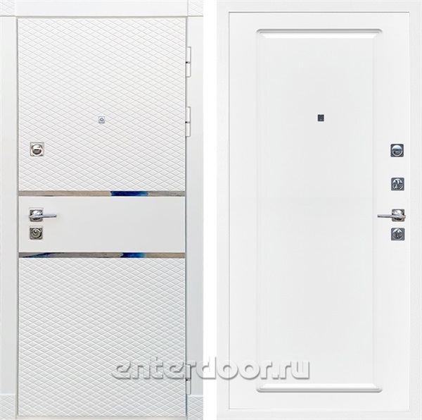 Входная металлическая дверь Сенатор Бастион ФЛ-119 (Белый матовый / Белый матовый)