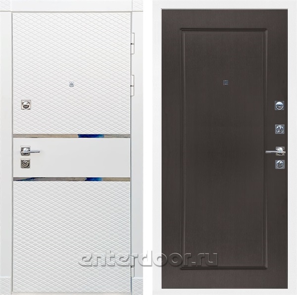 Входная металлическая дверь Сенатор Бастион ФЛ-119 (Белый матовый / Венге)