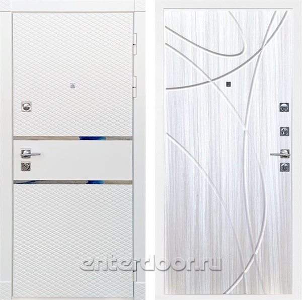 Входная металлическая дверь Сенатор Бастион ФЛ-247 (Белый матовый / Сандал белый)