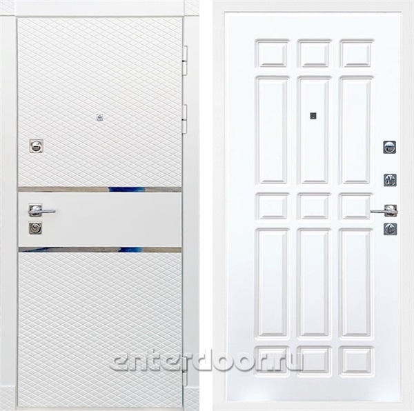 Входная металлическая дверь Сенатор Бастион ФЛ-33 (Белый матовый / Белый матовый)
