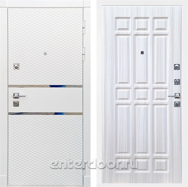Входная металлическая дверь Сенатор Бастион ФЛ-33 (Белый матовый / Сандал белый)