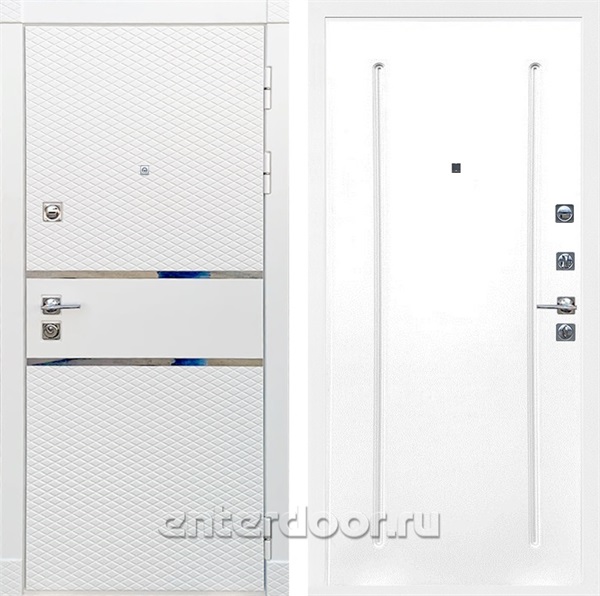 Входная металлическая дверь Сенатор Бастион ФЛ-68 (Белый матовый / Белый матовый)