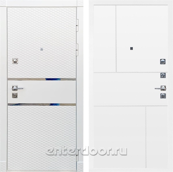Входная металлическая дверь Сенатор Бастион ФЛ-290 (Белый матовый / Белый матовый)