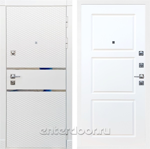 Входная металлическая дверь Сенатор Бастион ФЛ-3 (Белый матовый / Белый матовый)