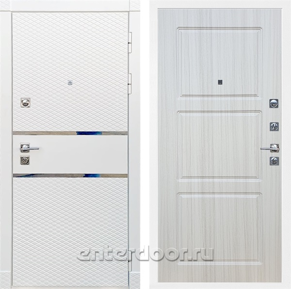 Входная металлическая дверь Сенатор Бастион ФЛ-3 (Белый матовый / Сандал белый)