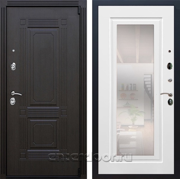 Входная дверь Армада Эстет 3к с зеркалом ФЛЗ-120 (Венге / Белый матовый) - фото 102863