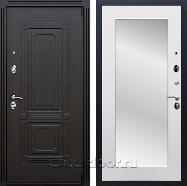 Входная дверь Армада Эстет 3к с зеркалом Пастораль (Венге / Белый матовый) - фото 102880