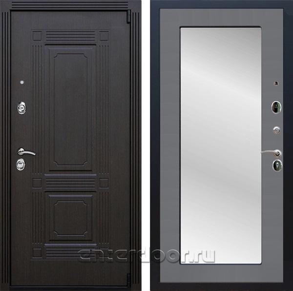Входная дверь Армада Эстет 3к с зеркалом Пастораль (Венге / Графит софт) - фото 102894