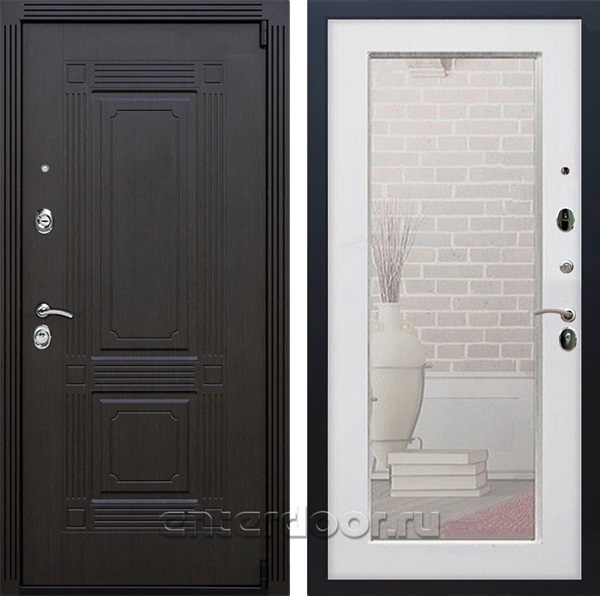 Входная дверь Армада Эстет 3к с зеркалом Пастораль (Венге / Белый ясень) - фото 102896