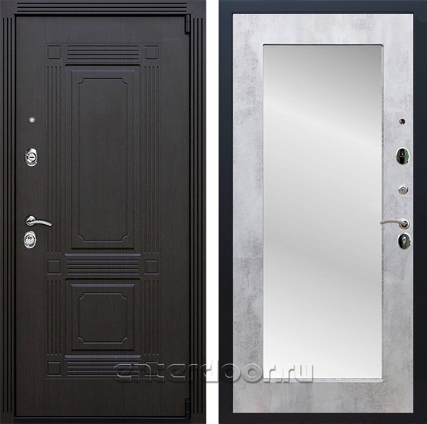 Входная дверь Армада Эстет 3к с зеркалом Пастораль (Венге / Бетон светлый) - фото 102899