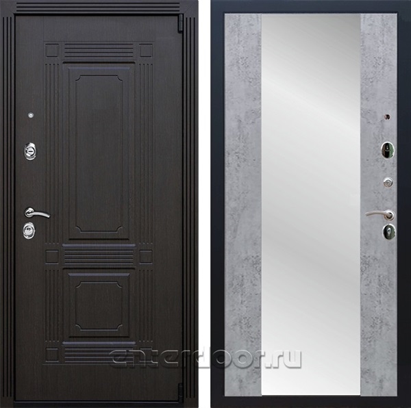 Входная дверь Армада Эстет 3к с зеркалом СБ-16 (Венге / Бетон темный) - фото 102919