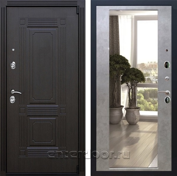 Входная дверь Армада Эстет 3к с зеркалом 2XL (Венге / Бетон темный) - фото 102968