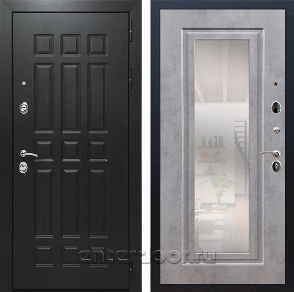 Входная дверь Армада Престиж ФЛ-33 ЧШ с зеркалом ФЛ-120 (Венге / Бетон темный) - фото 103881