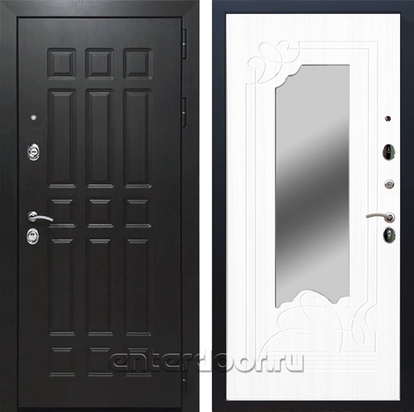 Входная дверь Армада Престиж ФЛ-33 ЧШ с зеркалом ФЛЗ-147 (Венге / Белый ясень) - фото 103893