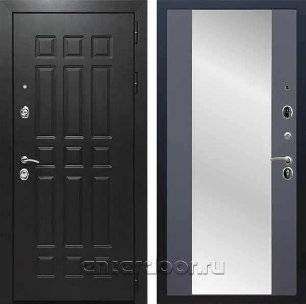Входная дверь Армада Престиж ФЛ-33 ЧШ с зеркалом СБ-16 (Венге / Графит софт) - фото 104050