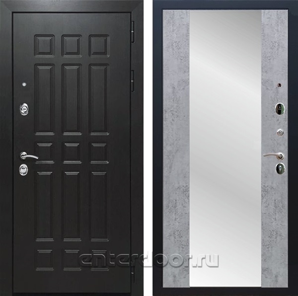 Входная дверь Армада Престиж ФЛ-33 ЧШ с зеркалом СБ-16 (Венге / Бетон темный) - фото 104063