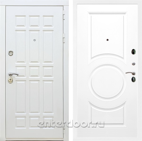 Входная металлическая дверь Сиэтл White ФЛ-016 (Белый матовый / Белый матовый)