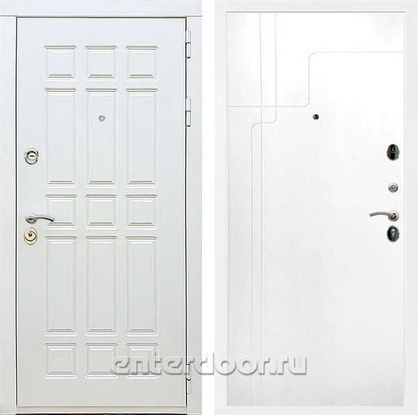 Входная металлическая дверь Сиэтл White ФЛ-246 (Белый матовый / Белый матовый)