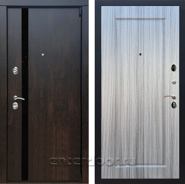 Входная металлическая дверь Премьер 3К ФЛ-119 (Тиковое дерево / Сандал серый)