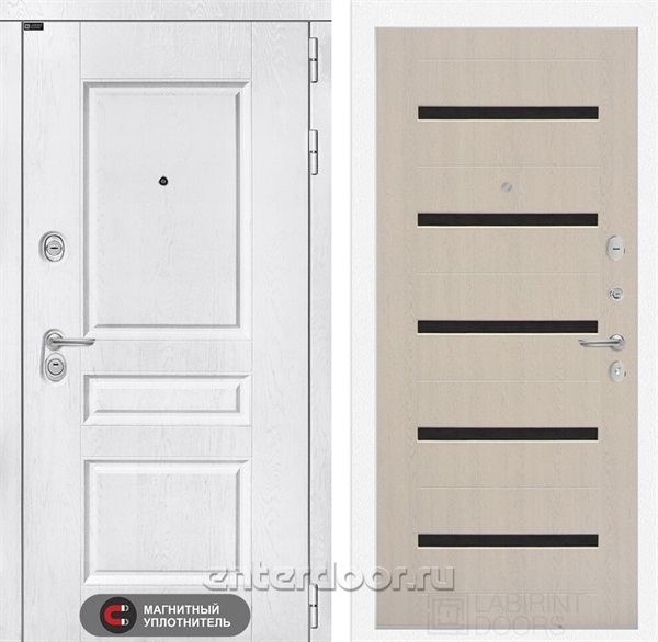 Входная металлическая дверь Лабиринт Версаль 01 (Альберо браш / Беленый дуб)
