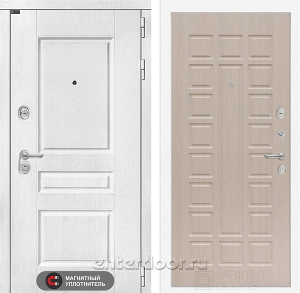 Входная металлическая дверь Лабиринт Версаль 04 (Альберо браш / Беленый дуб)