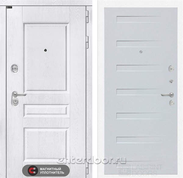 Входная металлическая дверь Лабиринт Версаль 14 (Альберо браш / Дуб кантри белый)