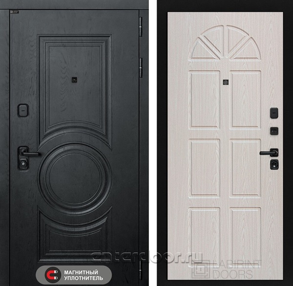 Входная металлическая дверь Лабиринт Grand 15 (Альберо блэк / Алмон 25)
