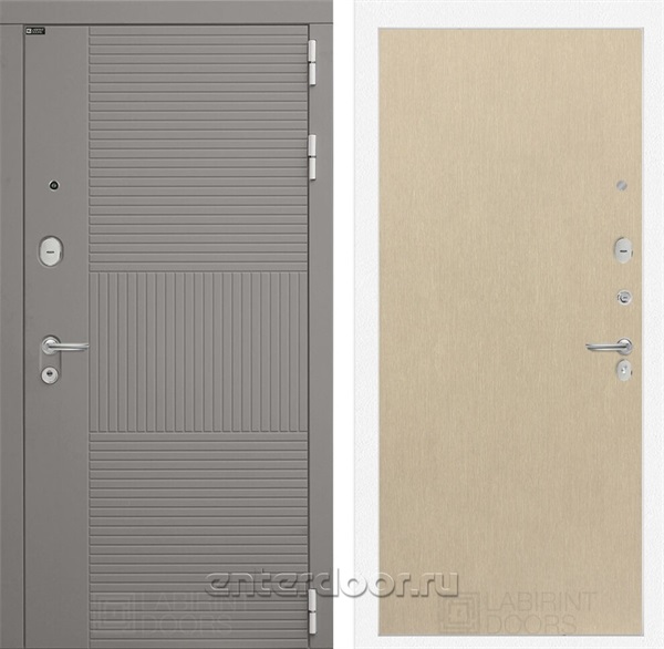 Входная металлическая дверь Лабиринт Formo 05 (Шато Латте / Венге светлый)