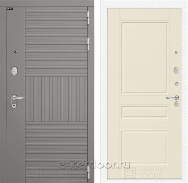 Входная металлическая дверь Лабиринт Formo 03 (Шато Латте / Крем софт)