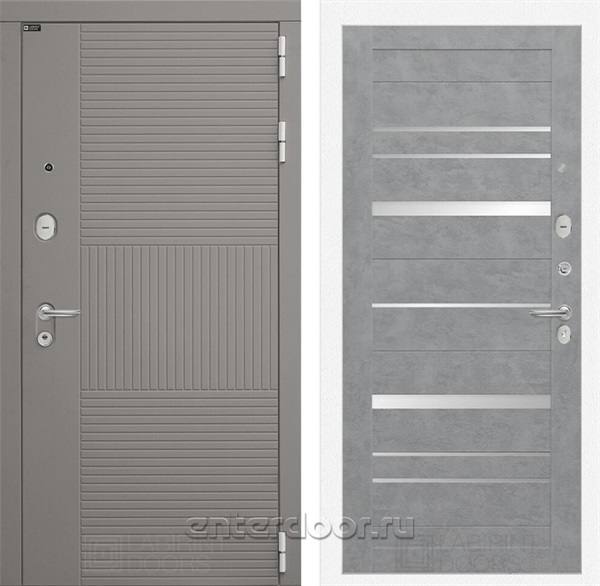Входная металлическая дверь Лабиринт Formo 20 (Шато Латте / Бетон светлый)