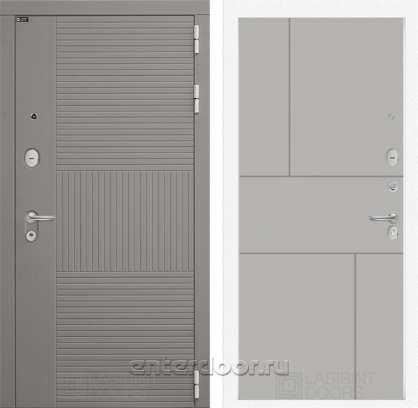 Входная металлическая дверь Лабиринт Formo 21 (Шато Латте / Грей софт)
