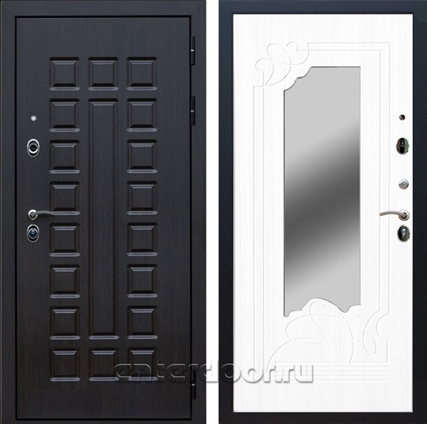 Входная металлическая дверь Армада Сенатор 3К с зеркалом ФЛЗ-147 (Венге / Белый ясень)