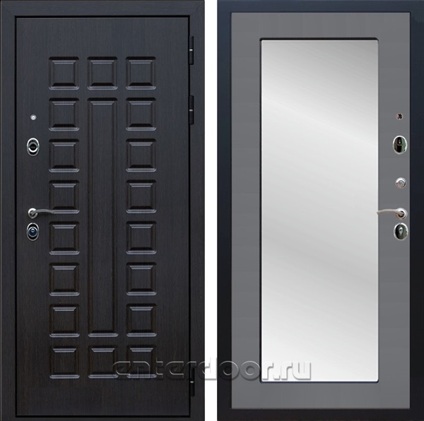 Входная металлическая дверь Армада Сенатор 3К с зеркалом Пастораль (Венге / Графит софт)