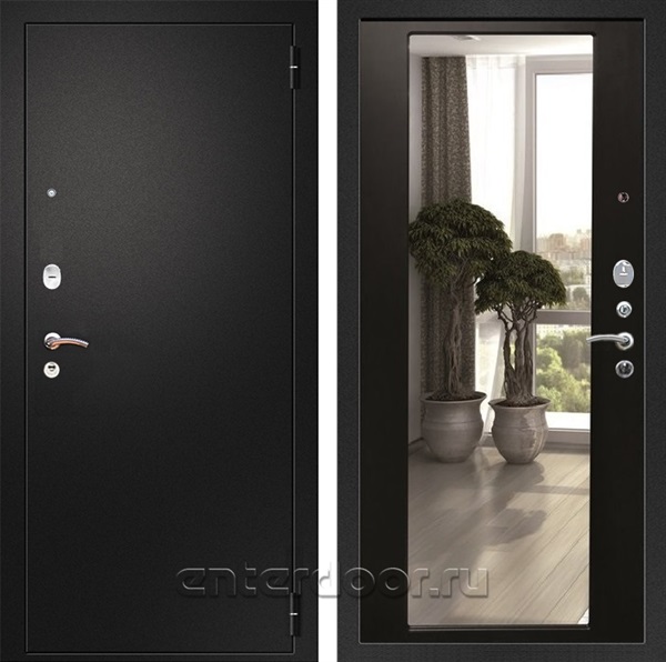 Входная металлическая дверь Армада Арсенал с зеркалом 2XL (Черный муар / Венге)