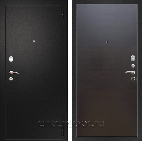 Входная металлическая дверь Армада Арсенал Гладкая (Черный муар / Венге поперечный)