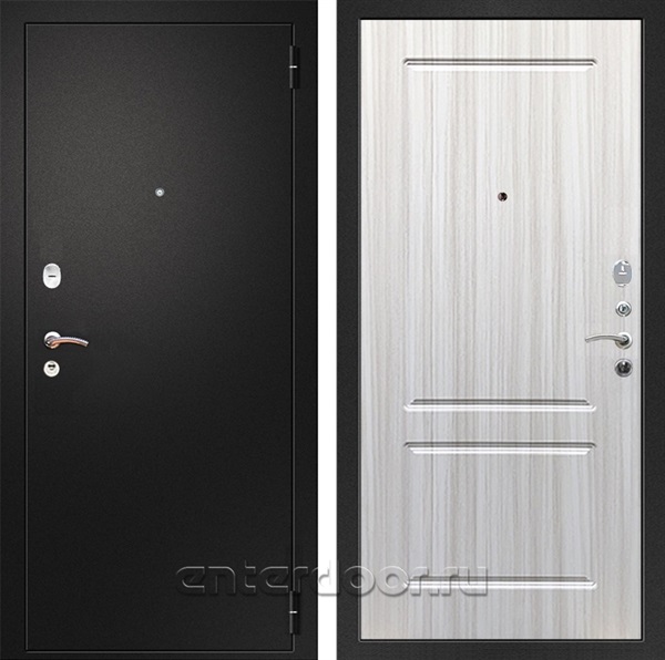 Входная металлическая дверь Армада Арсенал ФЛ-117 (Черный муар / Сандал белый)