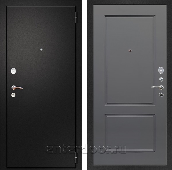 Входная металлическая дверь Армада Арсенал ФЛ-117 (Черный муар / Графит софт)