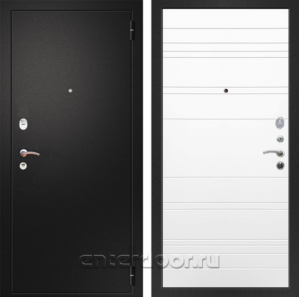 Входная металлическая дверь Армада Арсенал ФЛ-14 (Черный муар / Белый ясень)