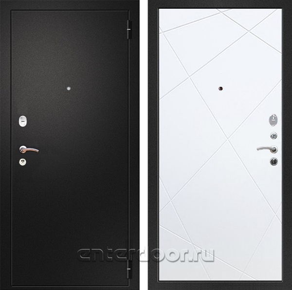Входная металлическая дверь Армада Арсенал ФЛ-291 (Черный муар / Белый матовый)