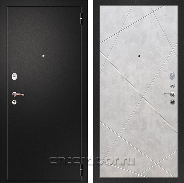 Входная металлическая дверь Армада Арсенал ФЛ-291 (Черный муар / Бетон светлый)