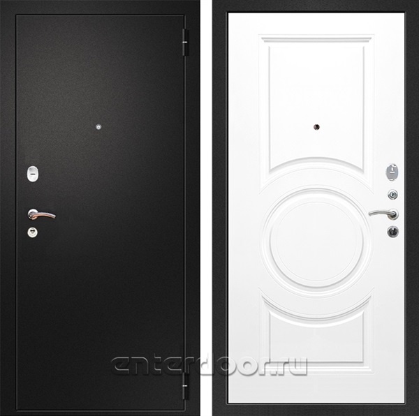 Входная металлическая дверь Армада Арсенал ФЛ-016 (Черный муар / Белый матовый)
