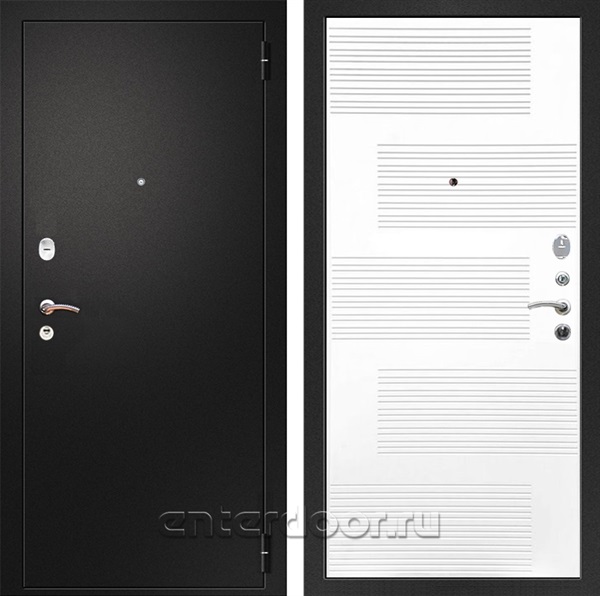 Входная металлическая дверь Армада Арсенал ФЛ-185 (Черный муар / Белый матовый)