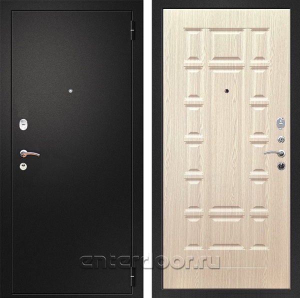 Входная металлическая дверь Армада Арсенал ФЛ-244 (Черный муар / Беленый дуб)