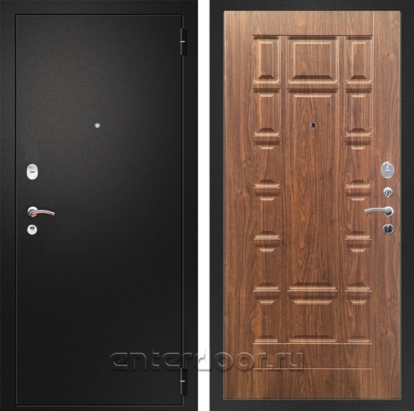 Входная металлическая дверь Армада Арсенал ФЛ-244 (Черный муар / Орех темный)