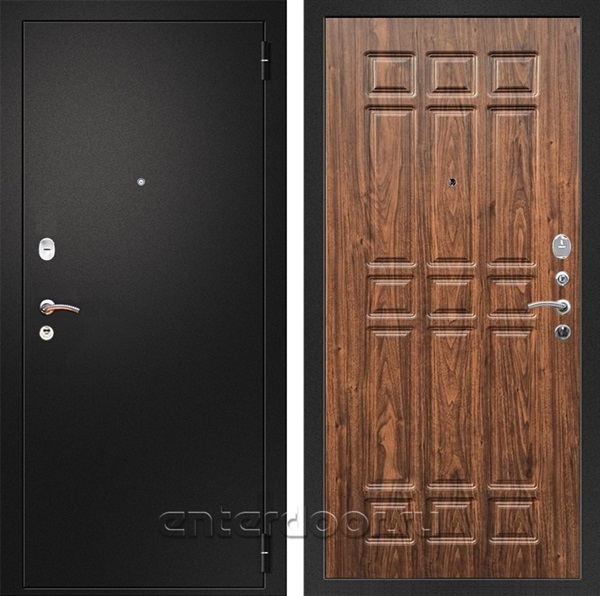 Входная металлическая дверь Армада Арсенал ФЛ-33 (Черный муар / Орех темный)