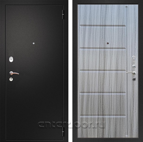 Входная металлическая дверь Армада Арсенал ФЛ-102 (Черный муар / Сандал серый)
