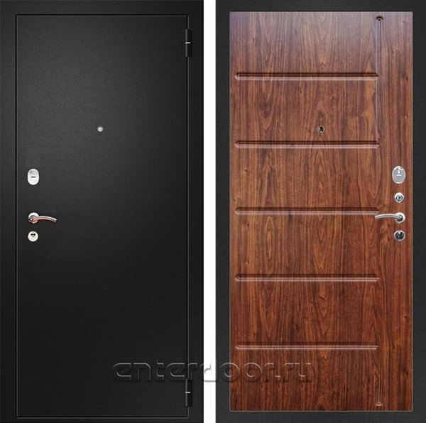 Входная металлическая дверь Армада Арсенал ФЛ-102 (Черный муар / Орех темный)